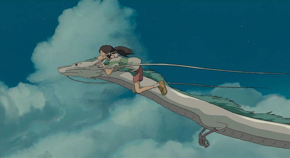 Chihiro vole sur Haku