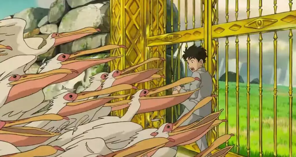 Mahito attaqué par les pélicans