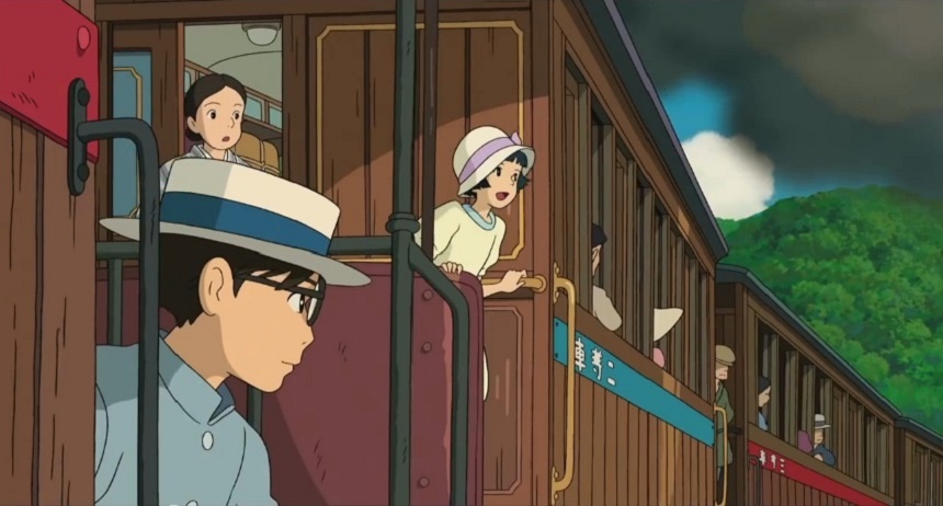 Rencontre entre Jiro et sa femme dans le train